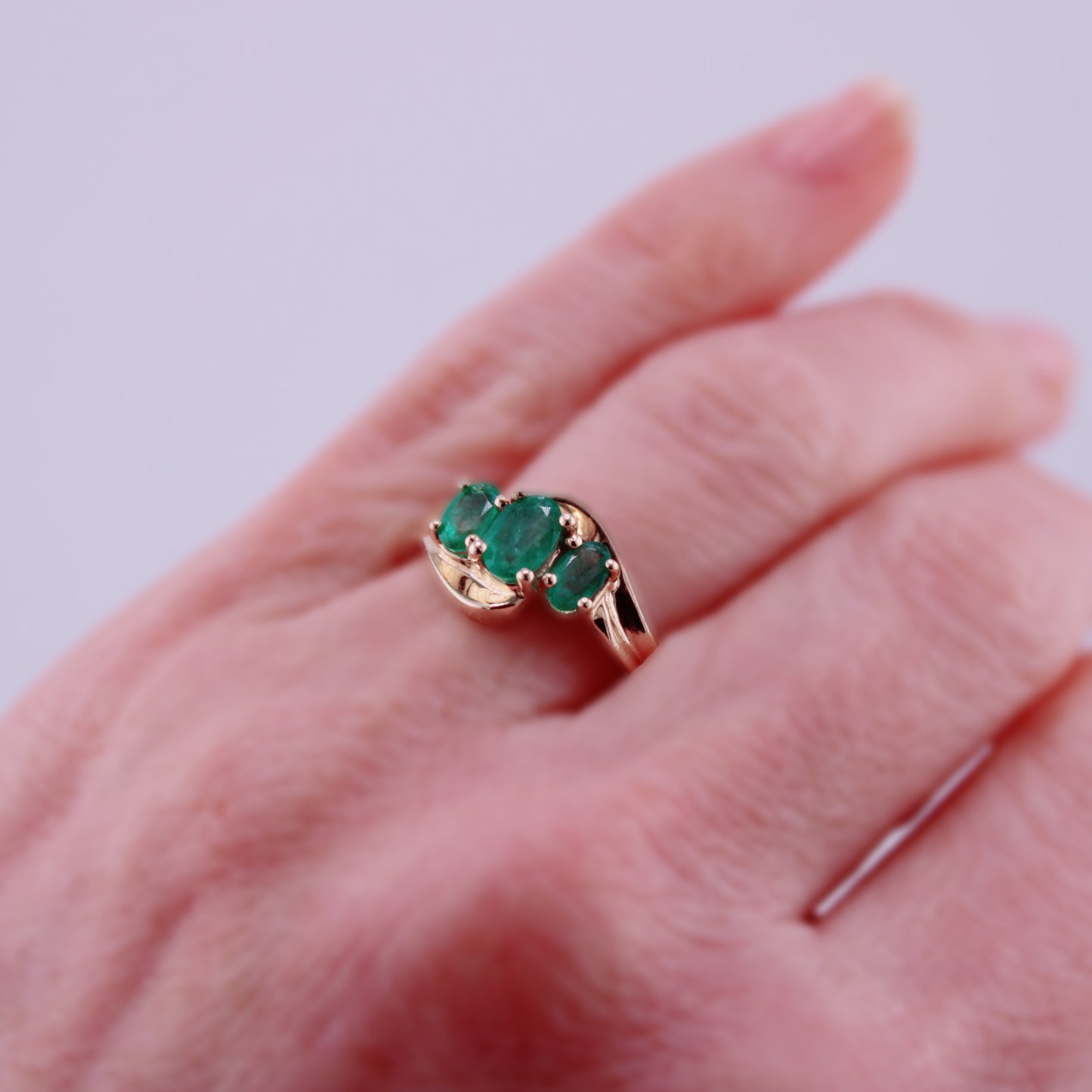 Trinity Emerald Ring