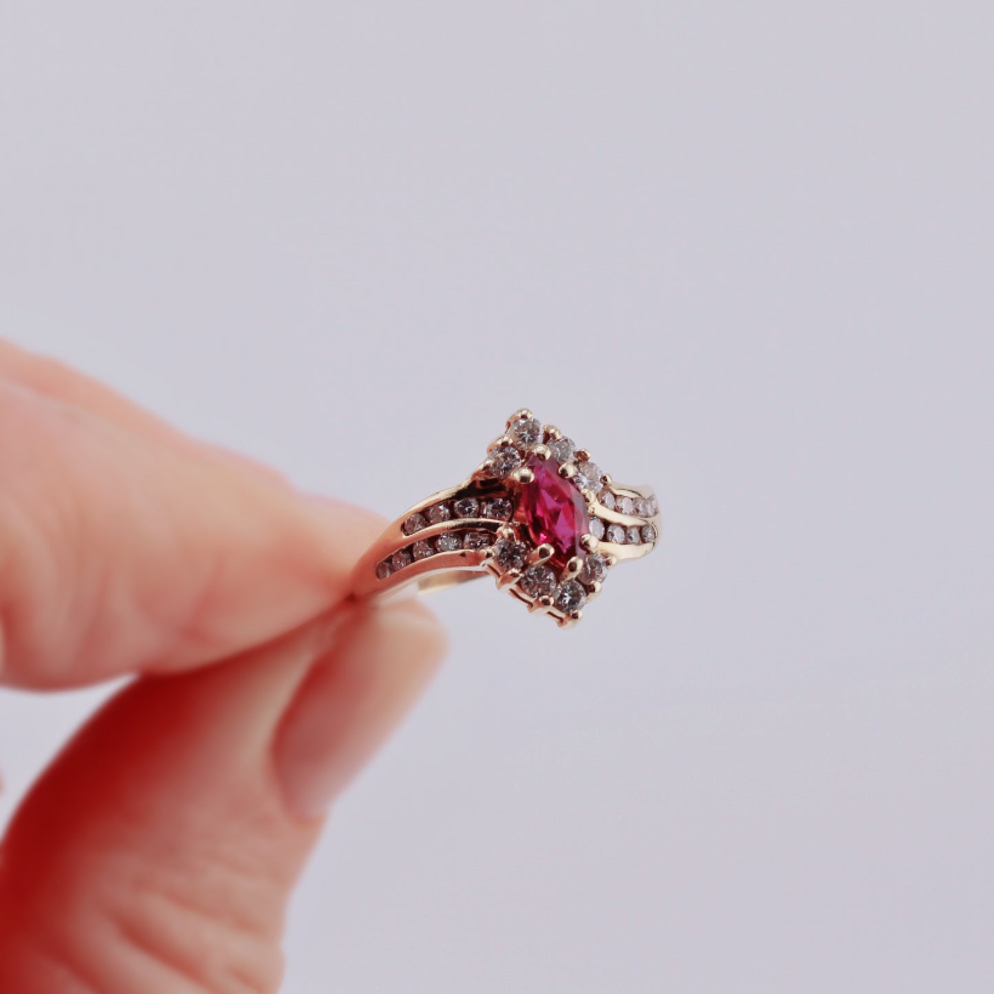 Evie Ruby and Diamond Ring