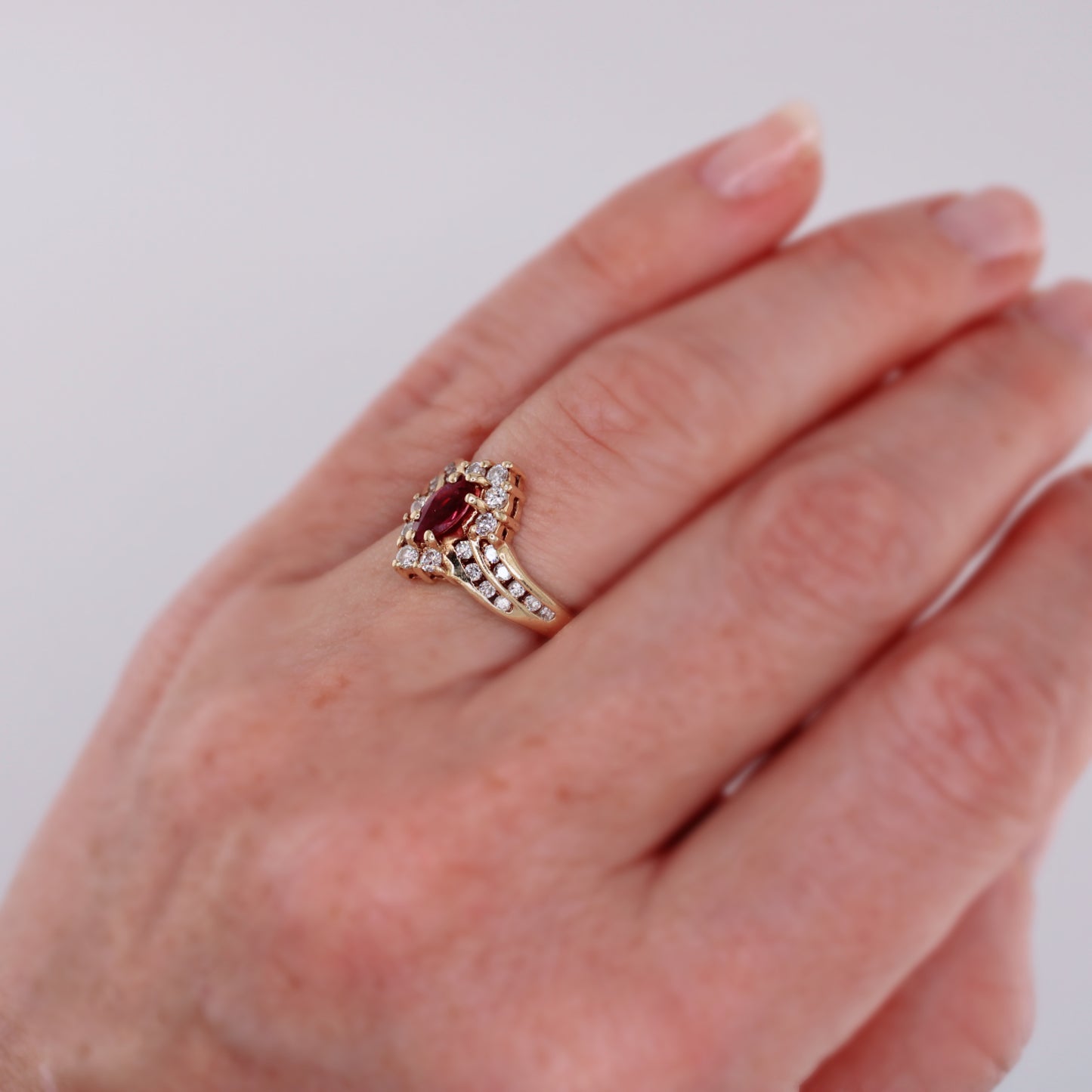 Evie Ruby and Diamond Ring