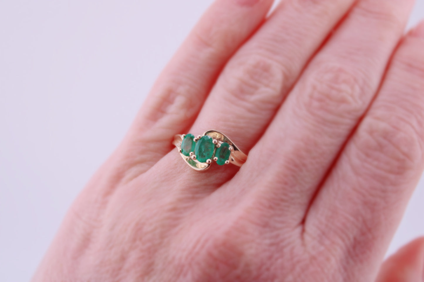 Trinity Emerald Ring
