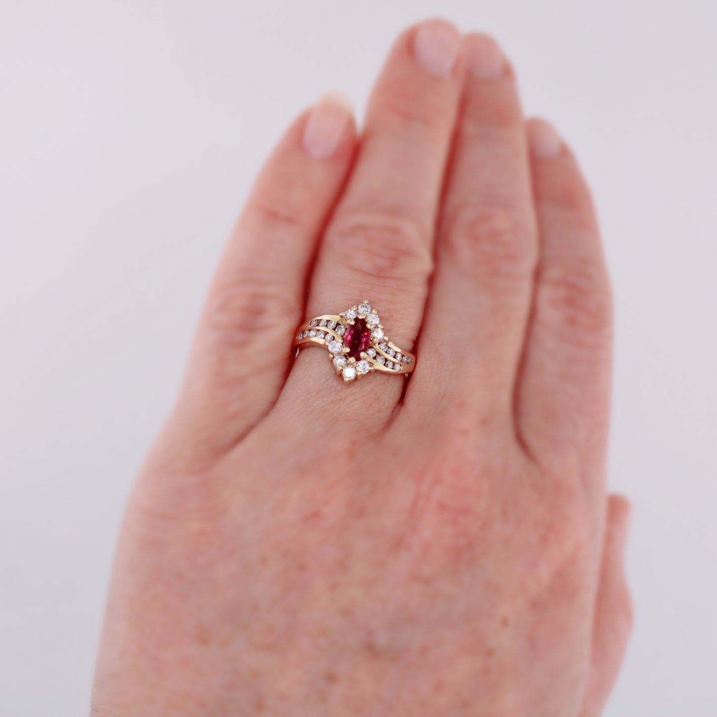 Evie Ruby and Diamond Ring