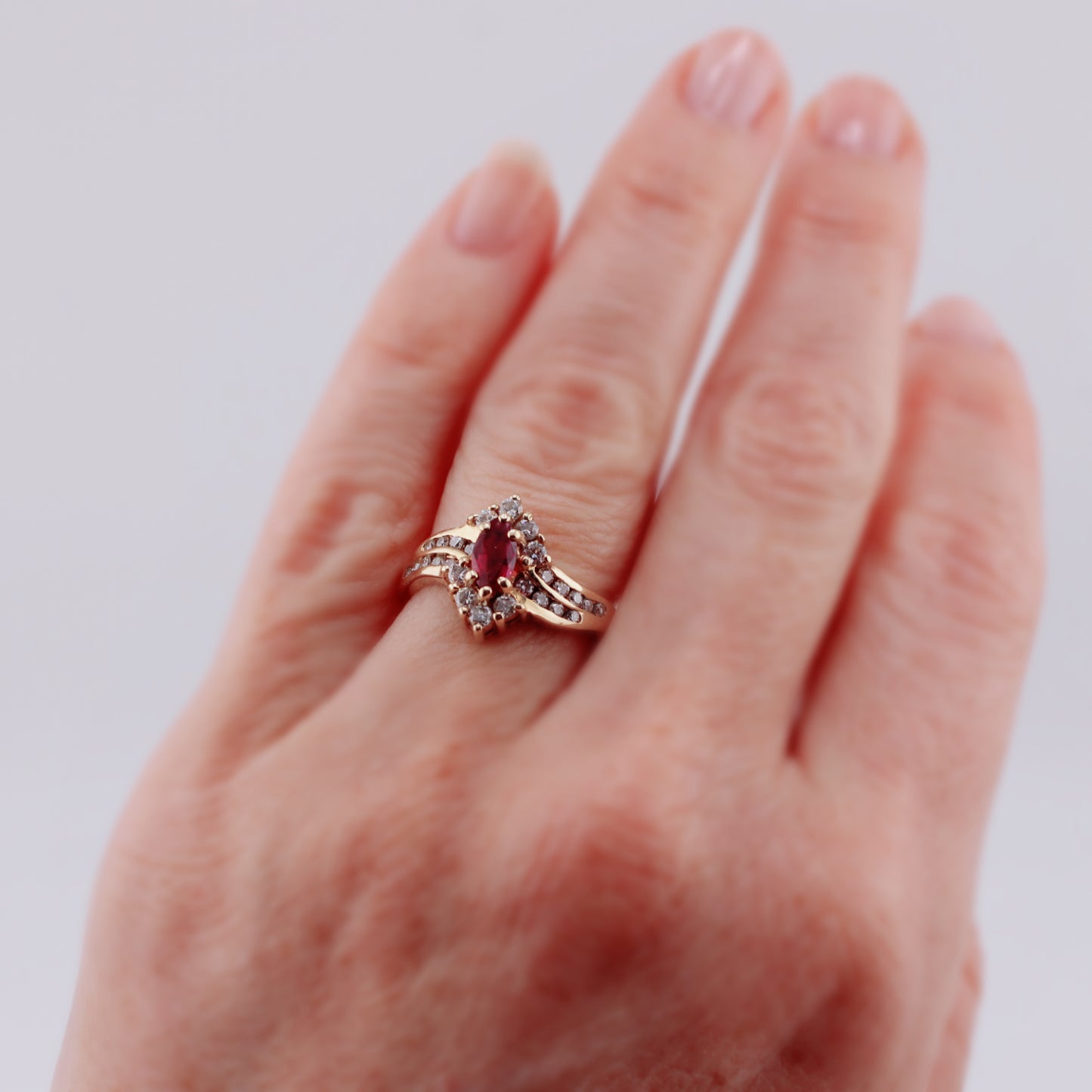 Evie Ruby and Diamond Ring