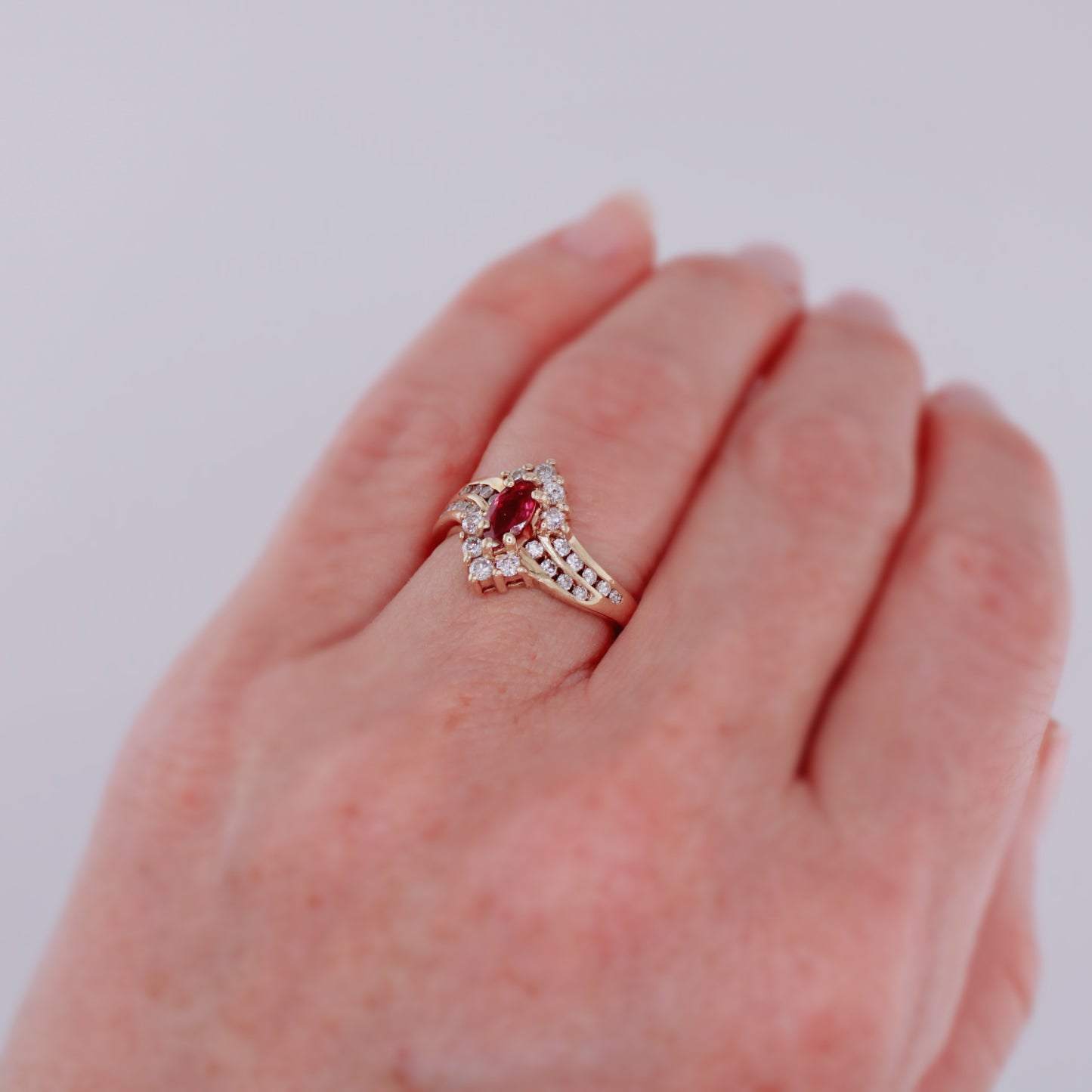 Evie Ruby and Diamond Ring