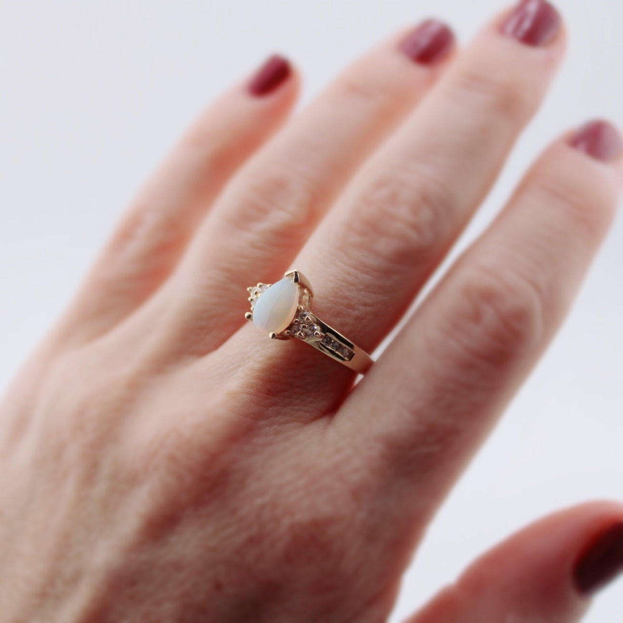 Abigail Opal and Diamond Ring