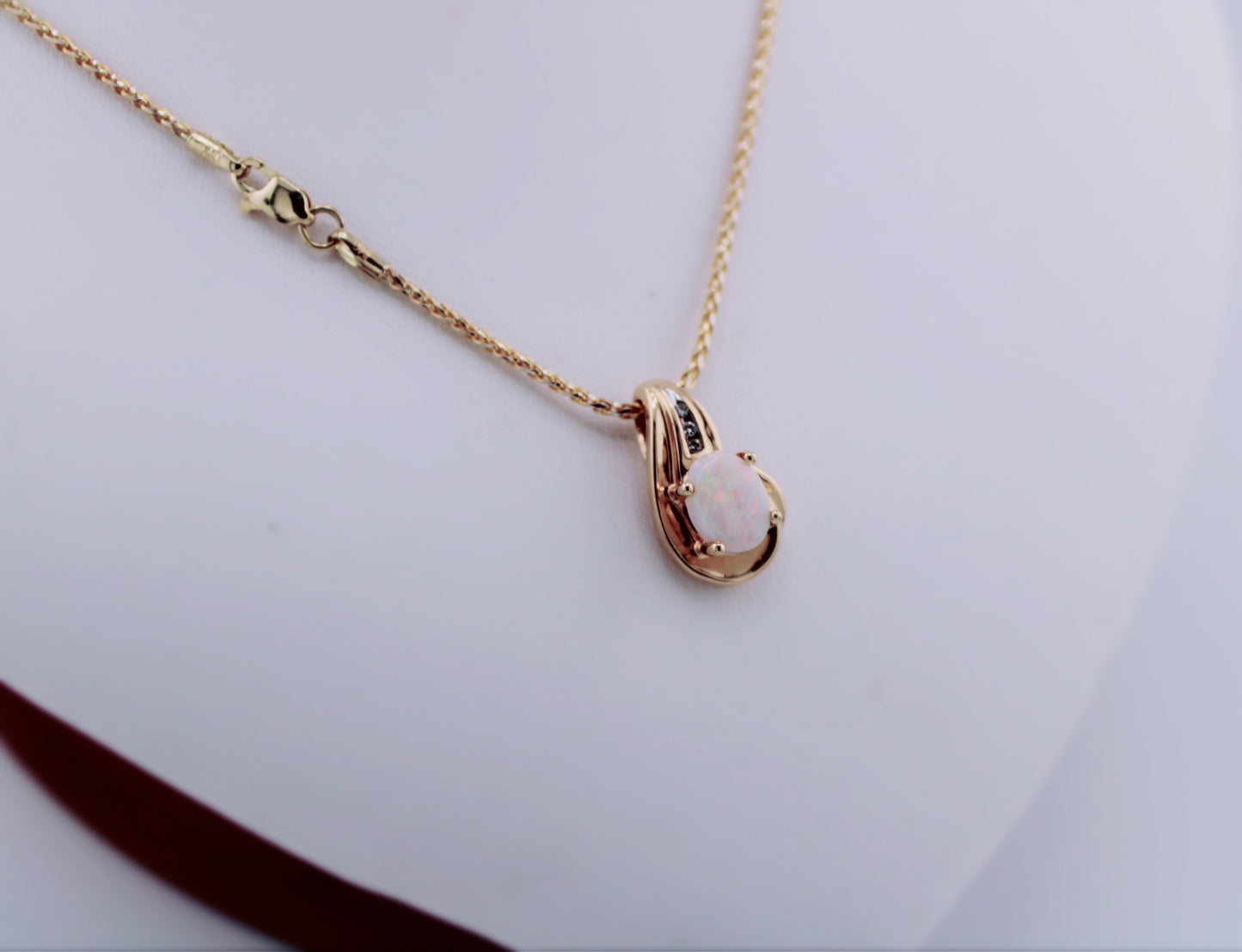 Opal and Diamond Necklace