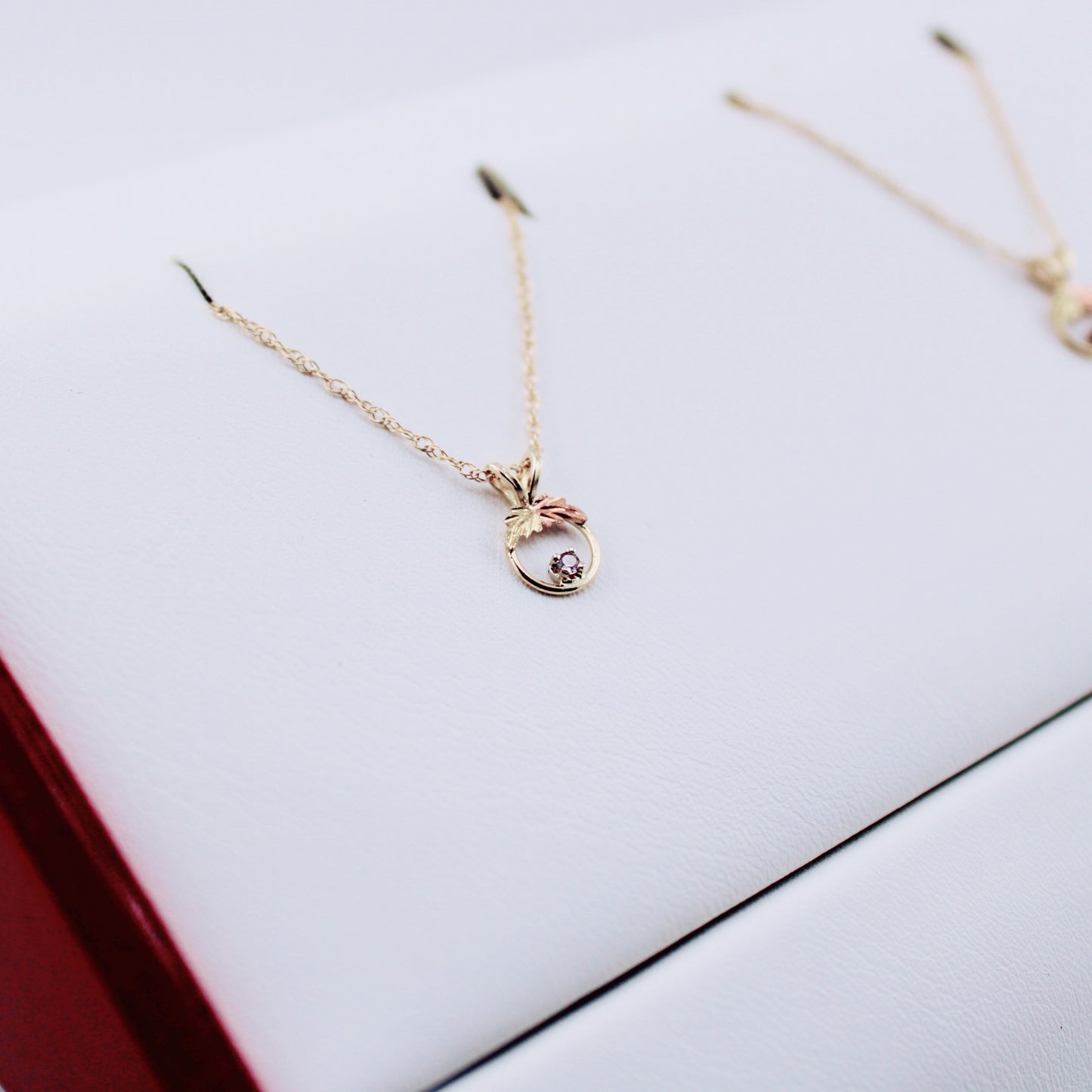 Birthstone Black Hills Gold Dainty Necklaces