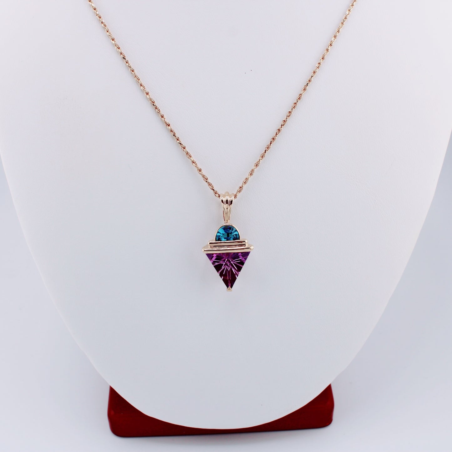 Geneva Amethyst and Blue Topaz Necklace