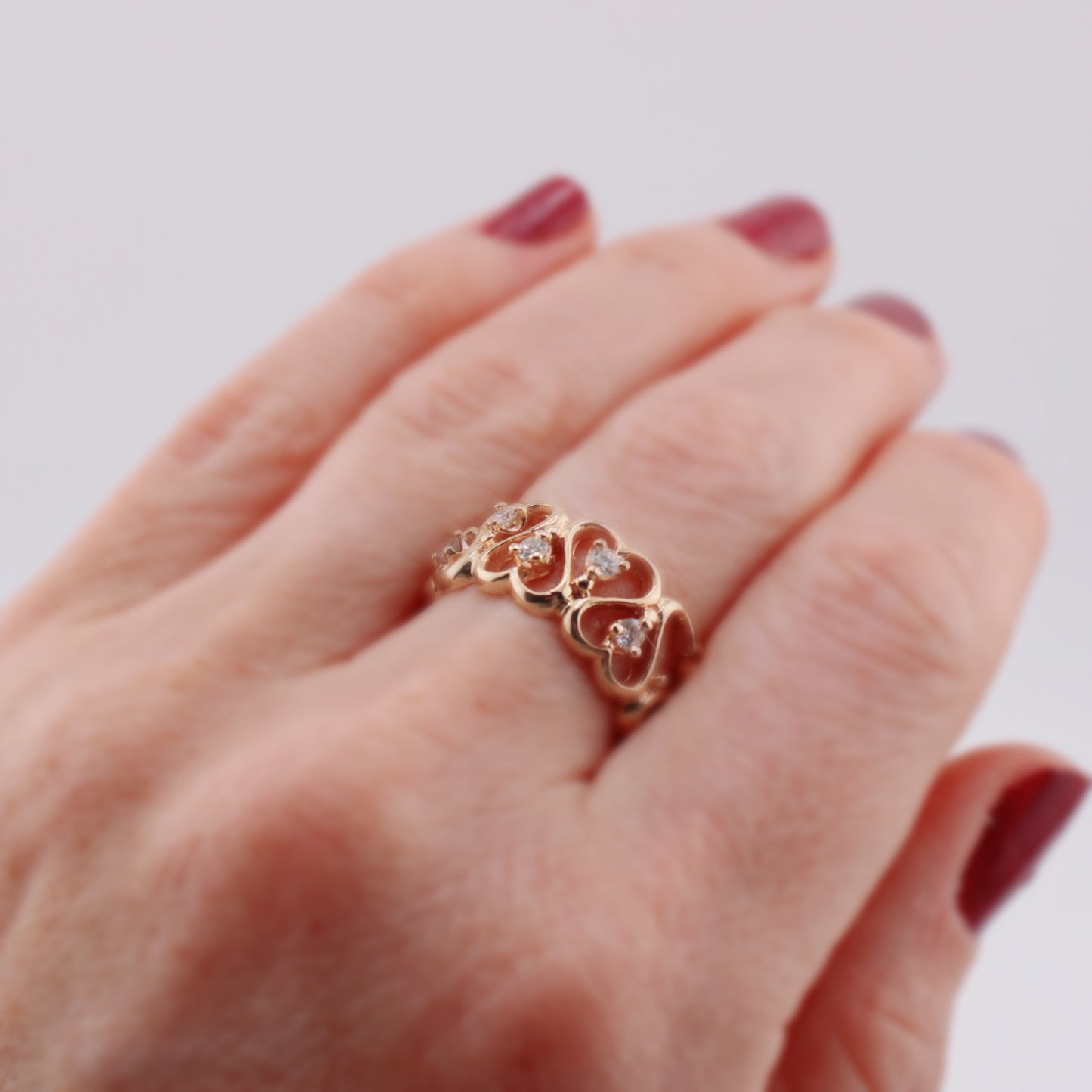 Mandy Diamond and Heart Ring
