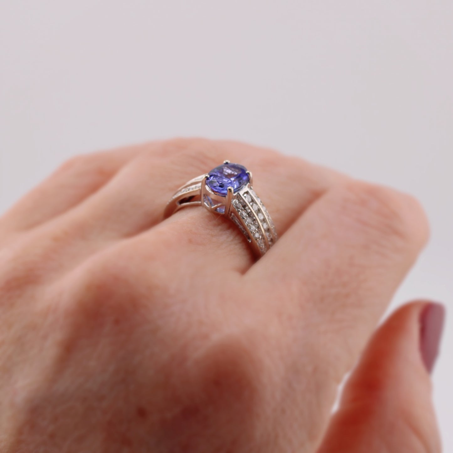 Heather Amethyst and Diamond Ring