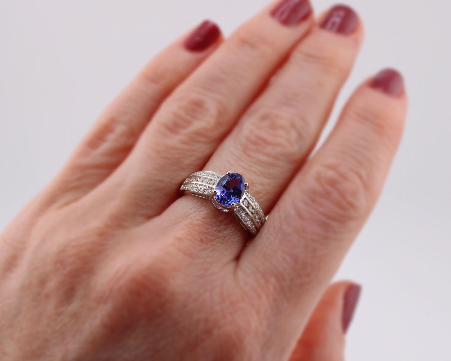 Heather Amethyst and Diamond Ring