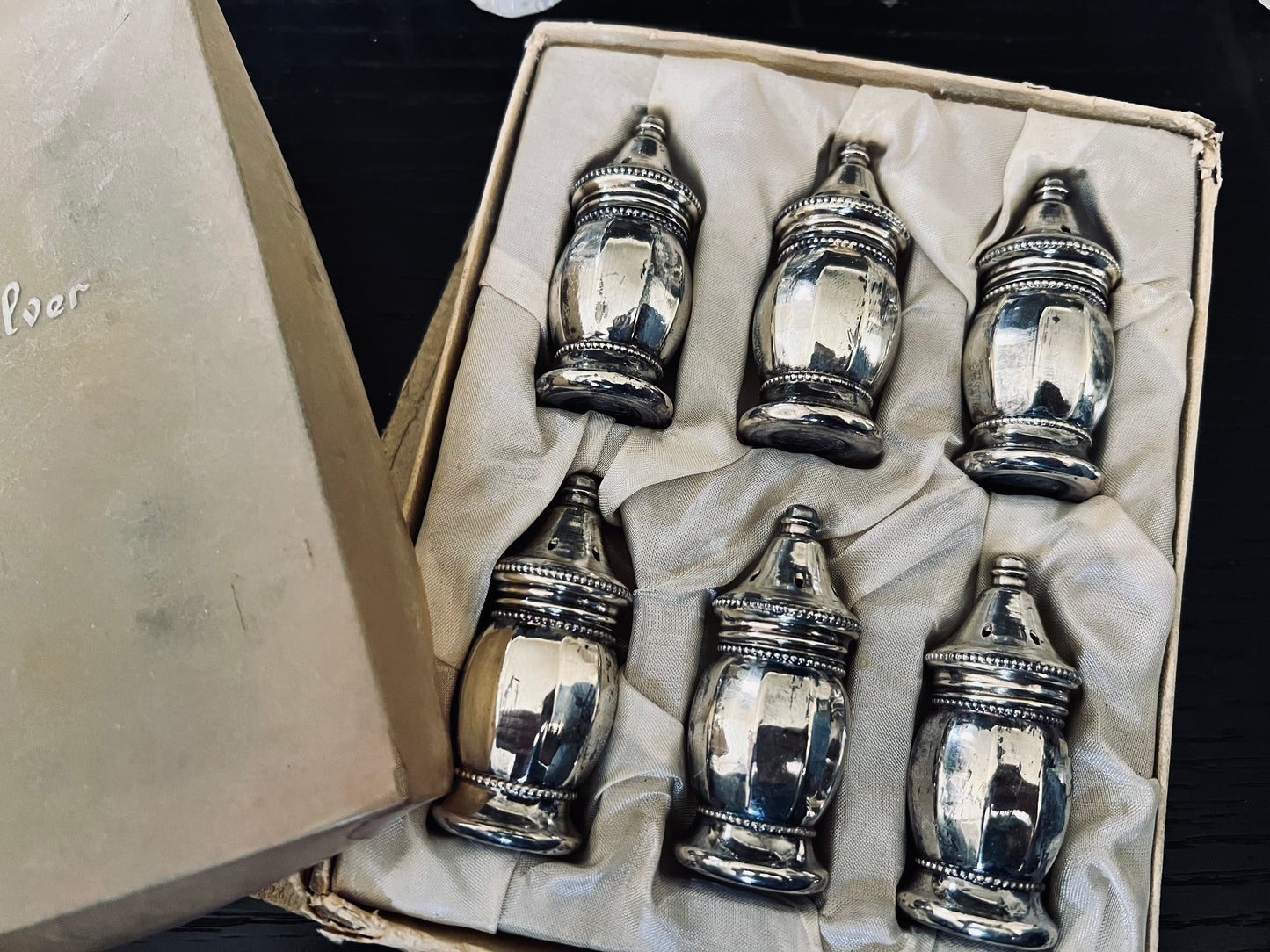 Vintage Sterling Silver Salt and Pepper Shakers - Elegant Set of Three