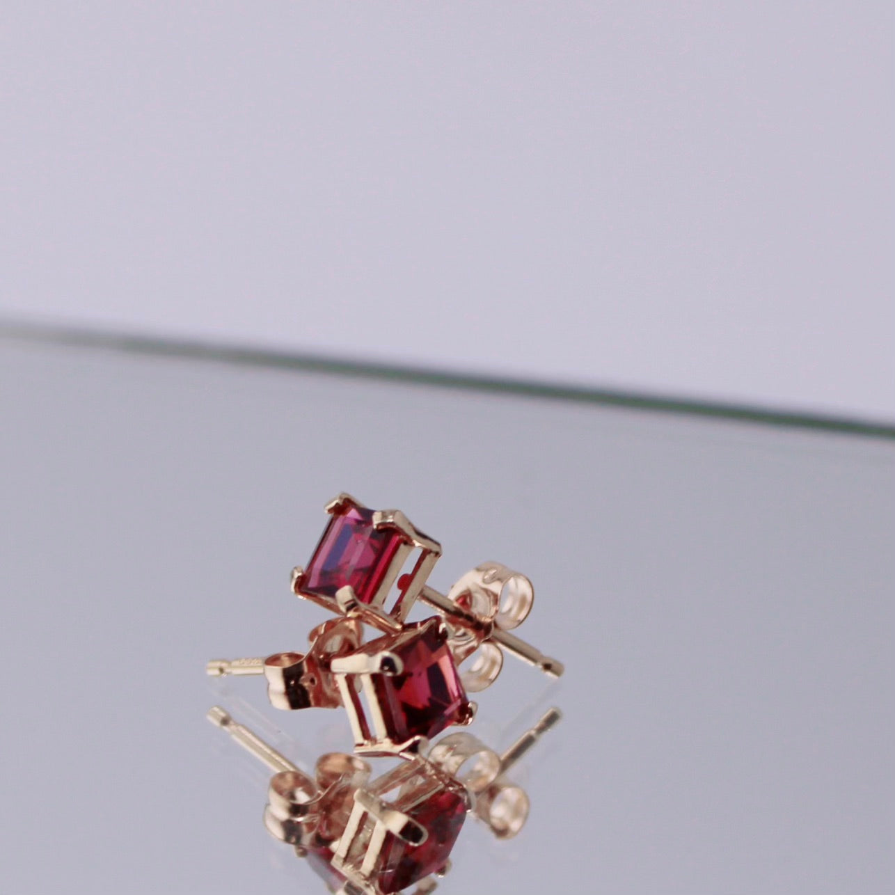 Primrose Rhodolite Studs