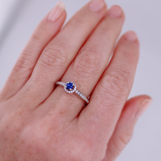 Julie Sapphire and Diamond Ring