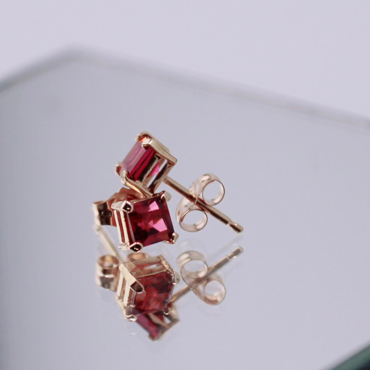 Primrose Rhodolite Studs