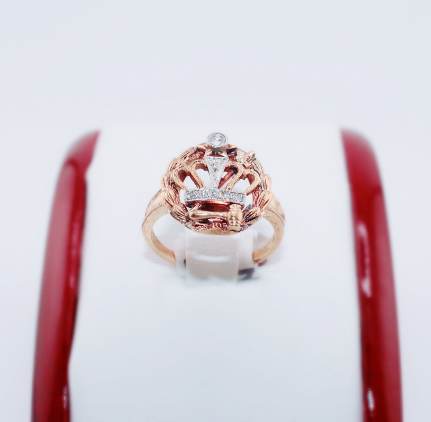 Vintage Crown Diamond Ring