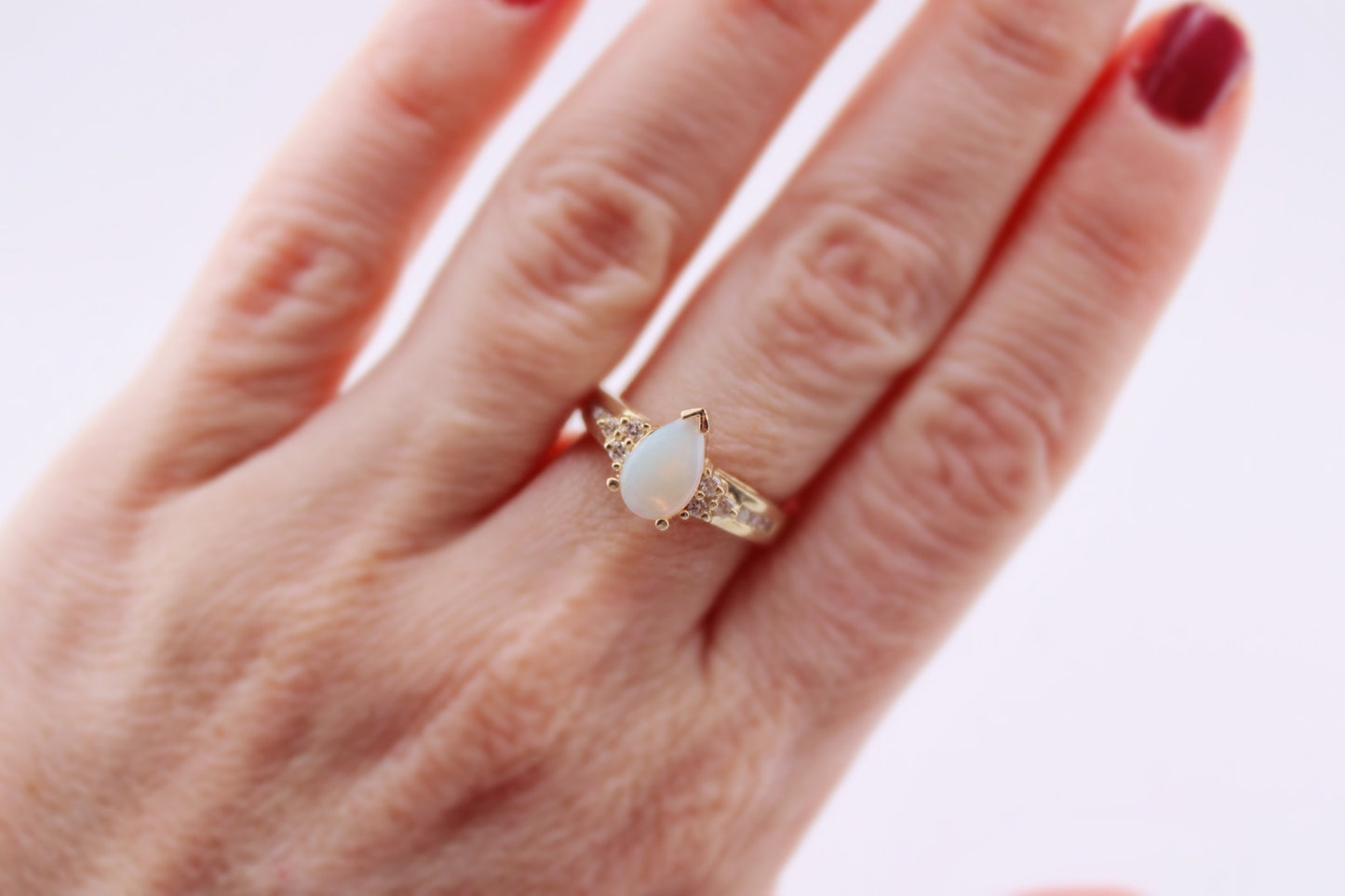 Abigail Opal and Diamond Ring