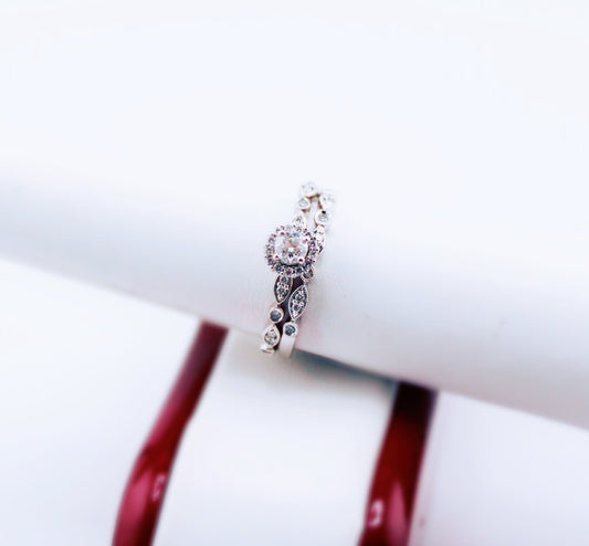 Hailey Diamond Engagement and Wedding Set