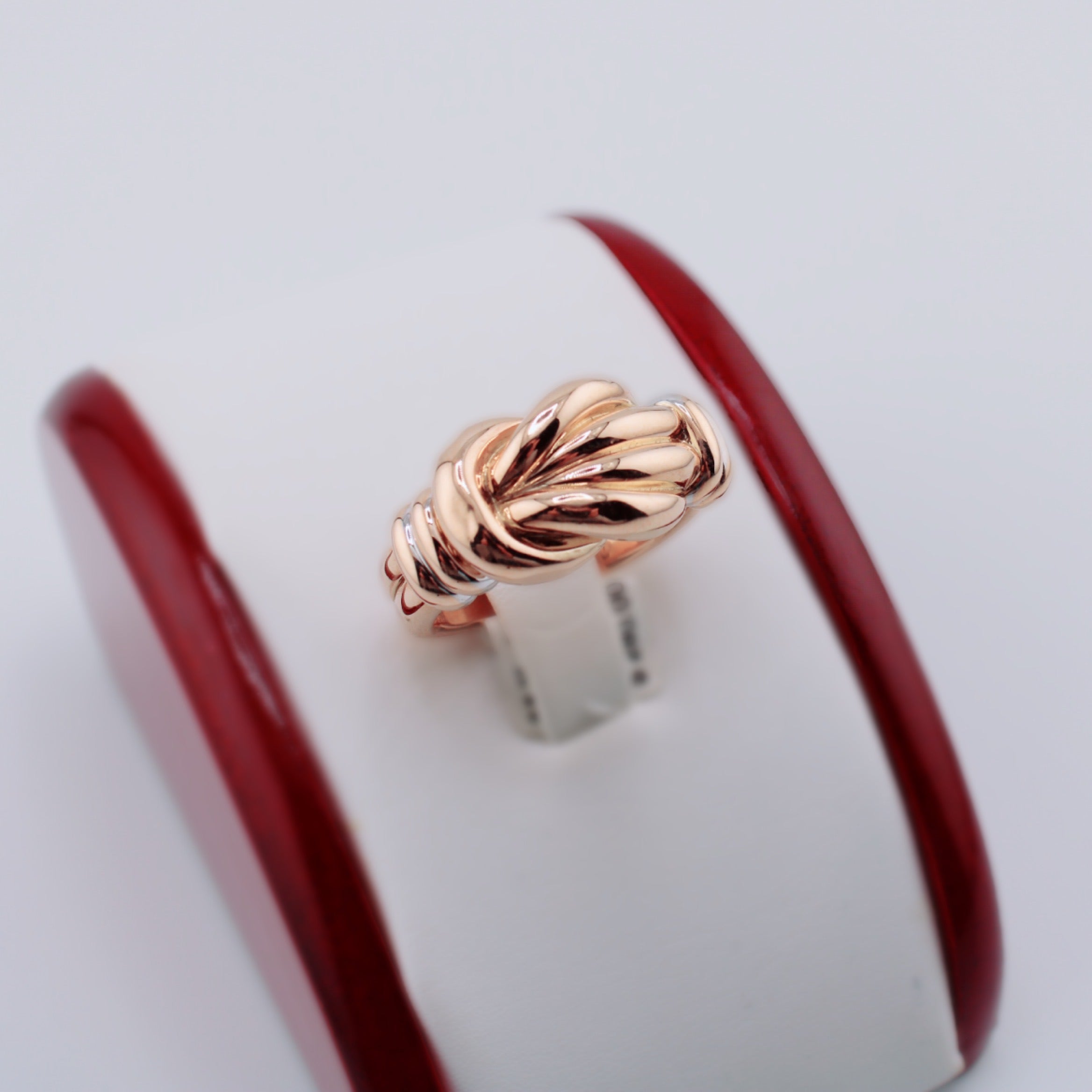 Rose gold love 2025 knot ring