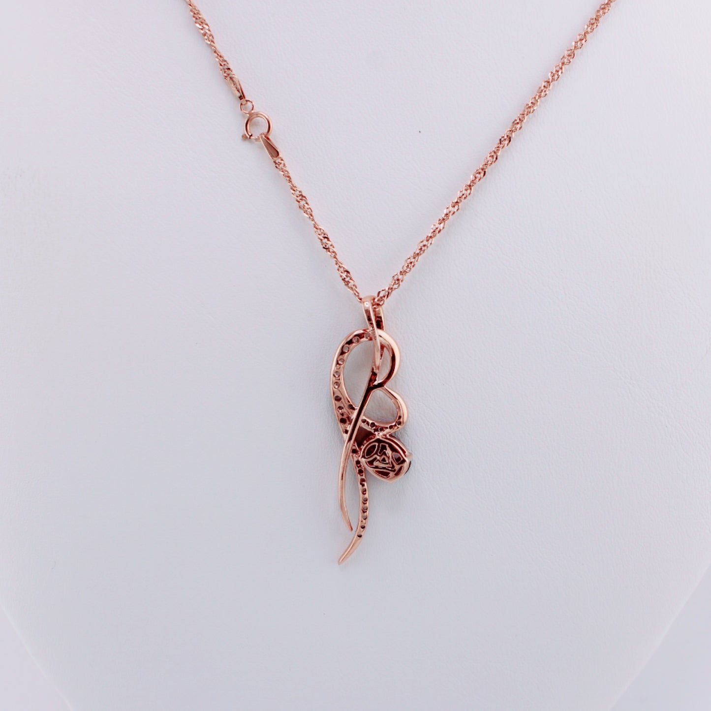 LeVian Raspberry Rhodolite and Diamond Necklace