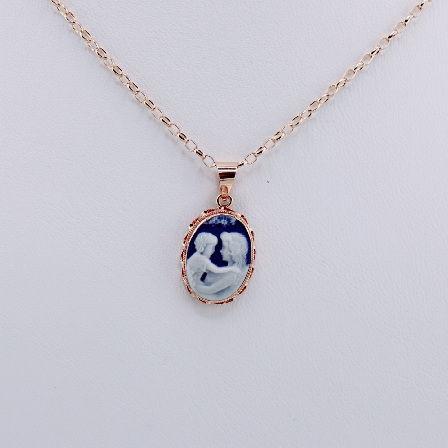Cameo Mother and Child Necklace