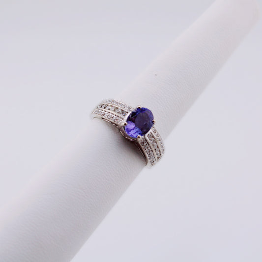 Heather Amethyst and Diamond Ring