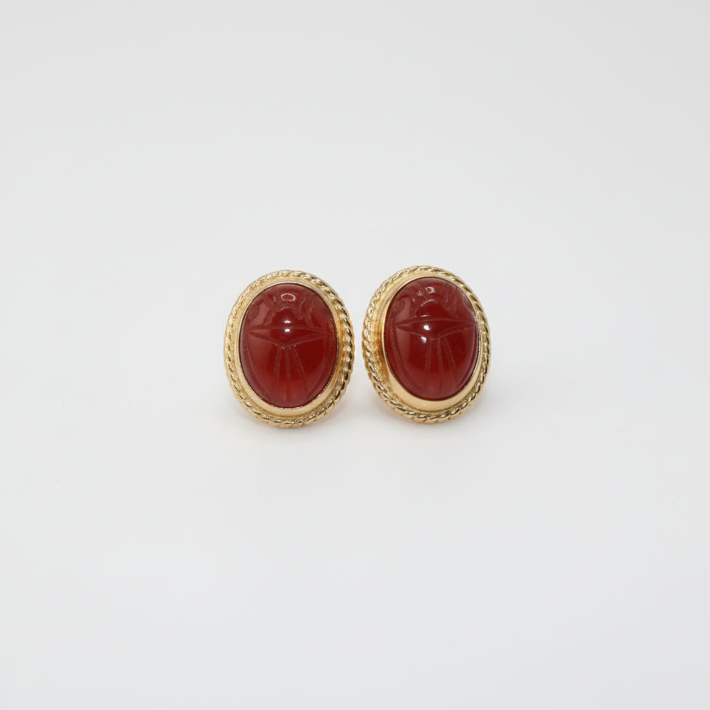 Layla Scarab Gold Studs